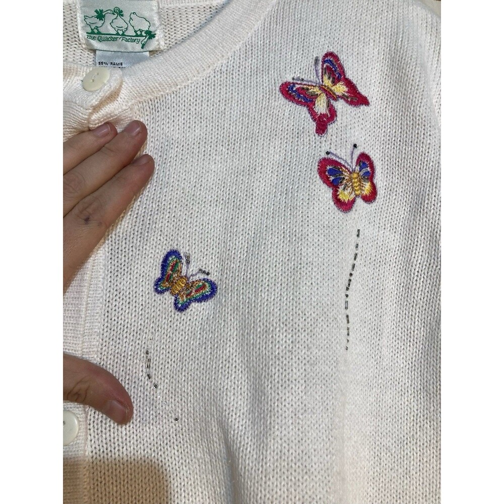 Quacker Factory Sweater XL Cottagecore Embroidere… - image 8
